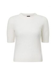 BOSS sweter z dzianiny - Fusionana Kobiety Wełna biały, XL. Białe swetry klasyczne damskie Boss, xl, z dzianiny, bez kołnierzyka. Za 479.95 zł.