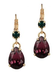 Otazu Pozłacane kolczyki z kryształami Swarovski rozmiar: onesize. Fioletowe kolczyki damskie Otazu, z kryształem, pozłacane. Za 169.67 zł.