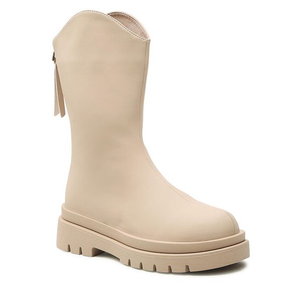 Botki DeeZee. Brązowe botki damskie DeeZee, bez obcasa, na płaskiej podeszwie, bez zapięcia. Za 169.99 zł.