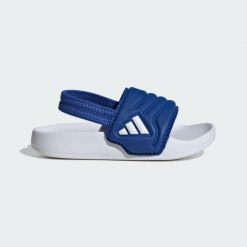Klapki Adilette Estrap 2.0 Infants. Białe klapki damskie Adidas, bez wzorów, bez obcasa. Za 99.95 zł.