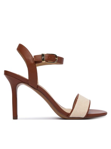 LAUREN RALPH LAUREN Sandały 802P10643003 Brązowy. Brązowe sandały damskie Lauren Ralph Lauren, bez wzorów, ze skóry, bez obcasa, na szpilce. Za 689.99 zł.