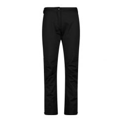 Spodnie narciarskie dla kobiet CMP. Czarne spodnie dresowe damskie CMP, bez wzorów, sportowe. Za 419.99 zł.