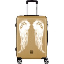 Walizka w kolorze szampańskim - 71 l. Brązowe walizki Bestseller Luggage, bez wzorów, z materiału. W wyprzedaży za 189.95 zł.
