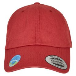 Klasyczna Czapka Z Daszkiem Eco Wash. Czerwone czapki z daszkiem damskie FLEXFIT, bez wzorów. Za 77.99 zł.