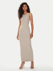 Guess Sukienka codzienna Kim W4YK0J KCDE0 Beżowy Bodycon Fit. Brązowe sukienki damskie Guess, na co dzień, xs, z aplikacjami, z syntetyku, bez kołnierzyka, bez ramiączek, bodycon. Za 289.99 zł.