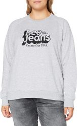 LEE GRAPHIC CREW SWS DAMSKA BLUZA KLASYCZNA LOGO NADRUK GREY MELE L53TTXMP 112112533. Szare bluzy bez kaptura damskie Lee, l. Za 139.99 zł.