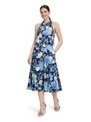 Vera Mont Sukienka w kolorze granatowo-błękitnym rozmiar: 40. Niebieskie sukienki damskie Vera Mont, bez wzorów, bez kołnierzyka, bez ramiączek, midi, rozkloszowane. Za 260.99 zł.