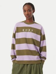 Roxy Bluza Strictly Stripes ERJFT05071 Khaki Regular Fit. Brązowe bluzy bez kaptura damskie Roxy, m, z syntetyku. Za 279.99 zł.