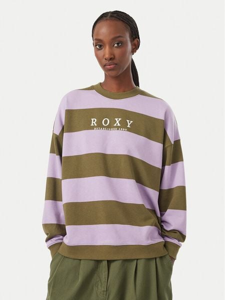 Roxy Bluza Strictly Stripes ERJFT05071 Khaki Regular Fit. Brązowe bluzy bez kaptura damskie Roxy, m, z syntetyku. Za 279.99 zł.
