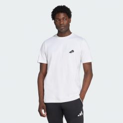 Koszulka z grafiką Copa. Białe t-shirty sportowe męskie Adidas, s, z bawełny, bez ramiączek, do piłki nożnej. Za 149.00 zł.