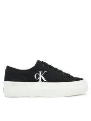 Calvin Klein Jeans Tenisówki Vulc Flatform Low Cv Mg YW0YW01763 Czarny. Czarne trampki i tenisówki damskie Calvin Klein Jeans, bez wzorów, z jeansu. Za 209.99 zł.
