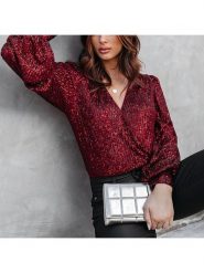 Milan Kiss Bluzka w kolorze bordowym rozmiar: XL. Czerwone bluzki damskie Milan Kiss, xl, bez wzorów, bez kołnierzyka, bez ramiączek. Za 101.47 zł.