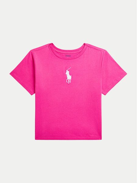 Polo Ralph Lauren T-Shirt 313957340001 Różowy Boxy Fit. Czerwone koszulki dziewczęce Polo Ralph Lauren, m, bez wzorów, z bawełny, bez ramiączek. Za 189.99 zł.