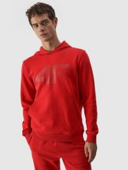 4F Bluza dresowa nierozpinana z kapturem męska - czerwona S. Czerwone bluzy z kapturem męskie 4f, m, z bawełny. W wyprzedaży za 119.99 zł.
