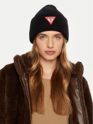 Guess Czapka AW5234 VIS01 Czarny. Czarne czapki zimowe damskie Guess, z materiału. Za 209.99 zł.