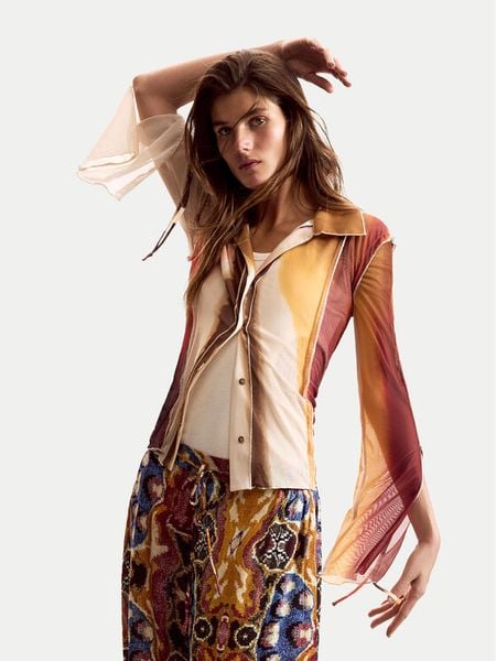 Desigual Koszula Lacroix 26SWTK28 Kolorowy Regular Fit. Koszule damskie Desigual, xs, bez wzorów, z syntetyku, bez kołnierzyka, bez ramiączek. Za 429.99 zł.