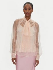 TWINSET Bluzka 251TP2514 Różowy Loose Fit. Czerwone bluzki damskie Twinset, bez wzorów, z syntetyku, bez ramiączek. Za 539.99 zł.