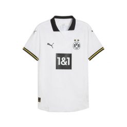 Męska koszulka dodatkowa Borussia Dortmund 24/25 PUMA White. Białe t-shirty sportowe męskie Puma, m, bez ramiączek, do piłki nożnej. W wyprzedaży za 354.00 zł.
