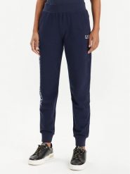 EA7 Emporio Armani Spodnie dresowe 8NTP85 TJTXZ 1554 Granatowy Regular Fit. Niebieskie spodnie dresowe damskie EA7 Emporio Armani, s, bez wzorów, z bawełny. Za 219.99 zł.