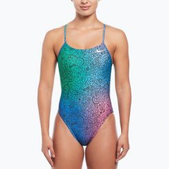 Strój pływacki jednoczęściowy damski Nike Hydrastrong Cutout. Czarne stroje jednoczęściowe damskie Nike, bez wzorów. Za 199.99 zł.