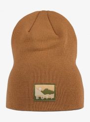 Czapka zimowa Buff Lilon Long - peanut. Brązowe czapki męskie Buff, na zimę, z aplikacjami, z dzianiny, eleganckie. Za 83.99 zł.