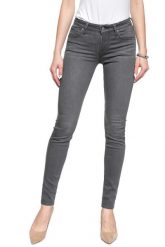 SPODNIE DAMSKIE LEE SCARLETT GREY JAX L526FPOO 112111622. Szare spodnie materiałowe damskie Lee, bez wzorów, z jeansu. W wyprzedaży za 119.99 zł.
