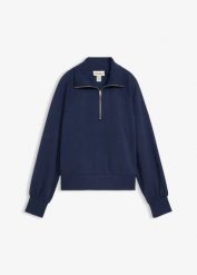 Bluza ze stójką, z miękkiego materiału scuba. Czerwone bluzy bez kaptura damskie bonprix. Za 114.99 zł.