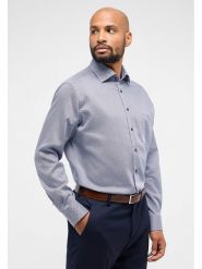 Eterna Koszula - Modern fit - w kolorze niebieskim rozmiar: 45. Niebieskie koszule męskie Eterna, bez wzorów, z bawełny, bez kołnierzyka, bez ramiączek. Za 114.44 zł.