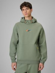 Bluza dresowa regular z kapturem męska 4F 4FRSS26TSWSM2894. Białe bluzy z kapturem męskie 4f, m, z bawełny. Za 249.99 zł.