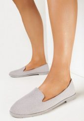 Szare Płaskie Mokasyny z Perforacją Gaidelle. Szare mokasyny damskie Born2be. Za 39.99 zł.