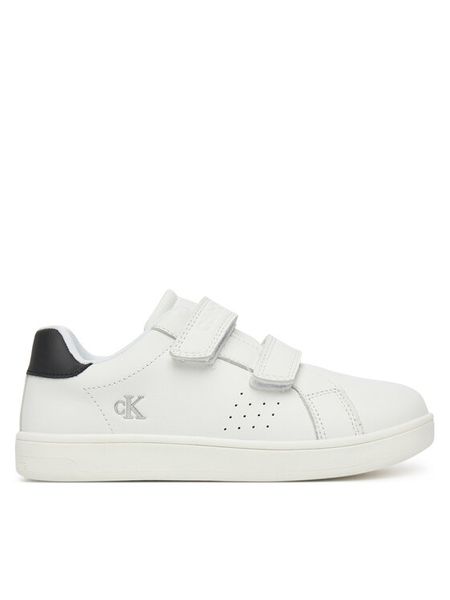 Calvin Klein Jeans Sneakersy Low Cut Velcro Sneaker V1X9-82074-1355 S Biały. Białe buty sportowe chłopięce Calvin Klein Jeans, bez wzorów, z jeansu, bez zapięcia. Za 199.99 zł.
