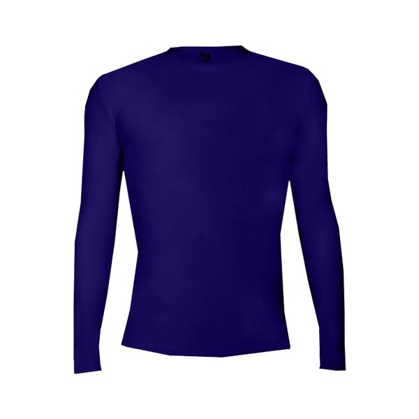 Koszulka z długim rękawem Pro Compression Adults Men Round Neck Undershirt. Fioletowe bluzki sportowe damskie BADGER SPORT, bez kołnierzyka, bez ramiączek. Za 173.95 zł.
