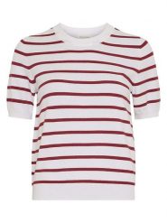 MOSS COPENHAGEN Sweter w kolorze bordowo-białym rozmiar: XS/S. Białe swetry klasyczne damskie MOSS COPENHAGEN, s, bez kołnierzyka. Za 179.95 zł.