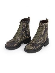 Anna Morellini Skórzane botki "Simoldo" w kolorze oliwkowo-beżowym rozmiar: 41. Brązowe botki damskie Anna Morellini, bez obcasa, bez zapięcia. Za 317.62 zł.