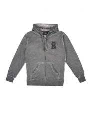 Bluza wygodna z bawełna z kaptur na co dzień. Szare bluzy z kapturem męskie LEONE 1947 APPAREL, z bawełny. Za 273.65 zł.