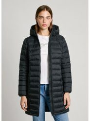 Pepe Jeans Płaszcz pikowany w kolorze czarnym rozmiar: S. Czarne płaszcze damskie Pepe Jeans, s, bez wzorów, z jeansu. Za 289.88 zł.