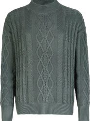 O'Neill Sweter "Cable Knit" w kolorze zielonym rozmiar: XL. Zielone golfy damskie O'neill, xl, z bawełny, bez kołnierzyka. Za 131.74 zł.