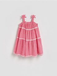 Sukienka na ramiączkach - wielobarwny. Sukienki dziewczęce Reserved, bez wzorów, z bawełny, bez ramiączek. Za 99.99 zł.