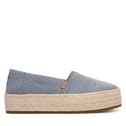 Espadryle Toms. Niebieskie espadryle damskie Toms, bez wzorów, bez obcasa. Za 419.99 zł.