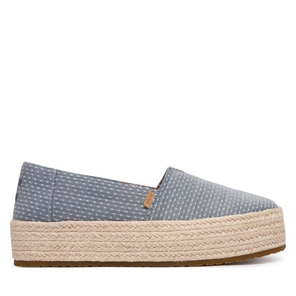 Espadryle Toms. Niebieskie espadryle damskie Toms, bez wzorów, bez obcasa. Za 419.99 zł.
