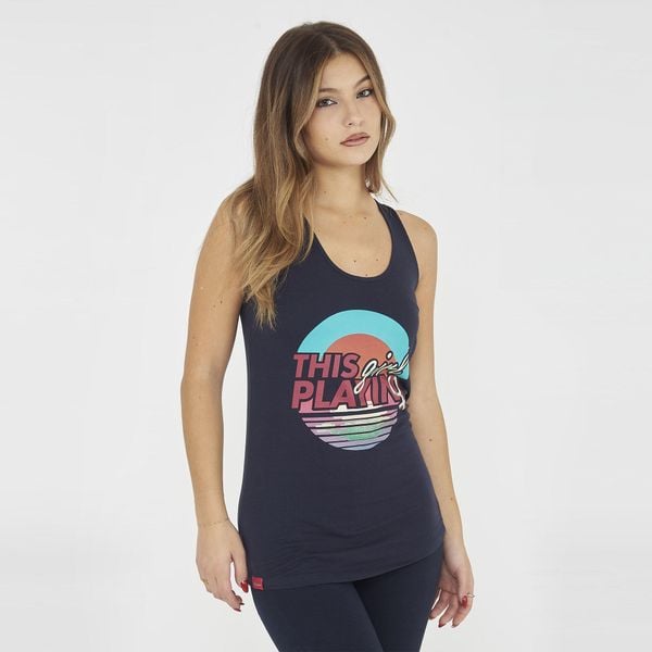 Top na siłownię damski FEPLA niebieski. Niebieskie topy damskie Legea, bez wzorów, z bawełny, bez ramiączek. Za 43.00 zł.