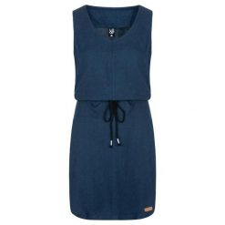 Damska sukienka pętelkowa Necla niebieska. Niebieskie sukienki damskie ZSPORT, na lato, l, bez wzorów, sportowe, bez kołnierzyka, bez ramiączek, sportowe. Za 221.99 zł.