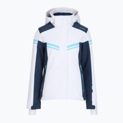Kurtka narciarska damska CMP 35W0196 Zip Hood. Białe kurtki narciarskie i snowboardowe damskie CMP, bez wzorów, bez kaptura, narciarskie. Za 769.99 zł.