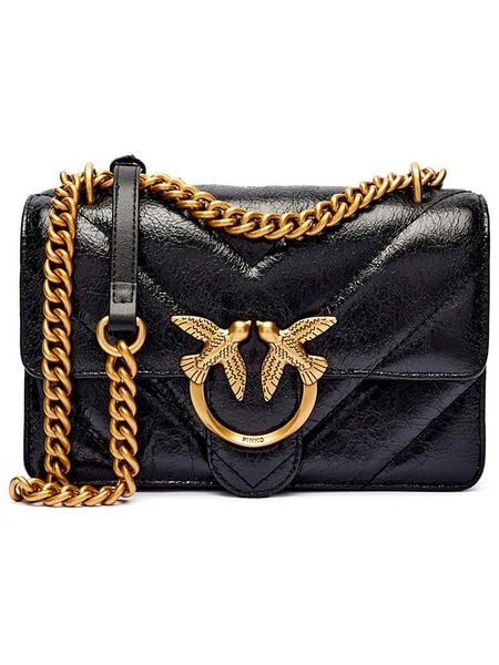 Pinko Skórzana torebka w kolorze czarnym - 21 x 12 x 6 cm rozmiar: onesize. Czarne torebki klasyczne damskie Pinko, bez wzorów, z materiału, pikowane, bez dodatków. Za 1,187.45 zł.