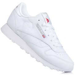 Buty sneakersy sportowe damskie Reebok Classic Leather. Białe buty sportowe na co dzień damskie Reebok, bez wzorów, z gumy, trekkingowe, reebok classic. Za 314.30 zł.