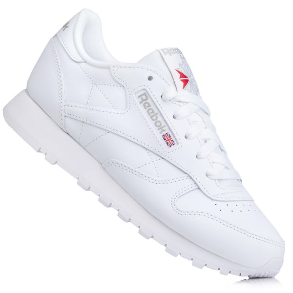 Buty sneakersy sportowe damskie Reebok Classic Leather. Białe buty sportowe na co dzień damskie Reebok, bez wzorów, z gumy, trekkingowe, reebok classic. Za 314.30 zł.