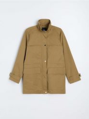 Kurtka parka z kieszeniami - zielony. Zielone parki damskie Sinsay, l, bez wzorów. Za 119.99 zł.