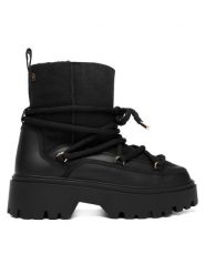 Tommy Hilfiger Śniegowce Real Shearling Laceup Snowboot FW0FW08996 Czarny. Czarne śniegowce damskie Tommy Hilfiger, ze skóry. Za 899.99 zł.