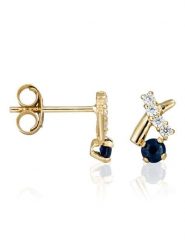 OR ÉCLAT Złote kolczyki-wkrętki "Bleu précieux" z cyrkoniami rozmiar: onesize. Niebieskie kolczyki damskie Or Éclat, z cyrkonią, złote. Za 426.99 zł.