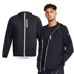 Kurtka sportowa męska Under Armour Lightweight Jacket wodoodporna. Czarne kurtki treningowe męskie Under Armour, m, bez wzorów. W wyprzedaży za 389.75 zł.